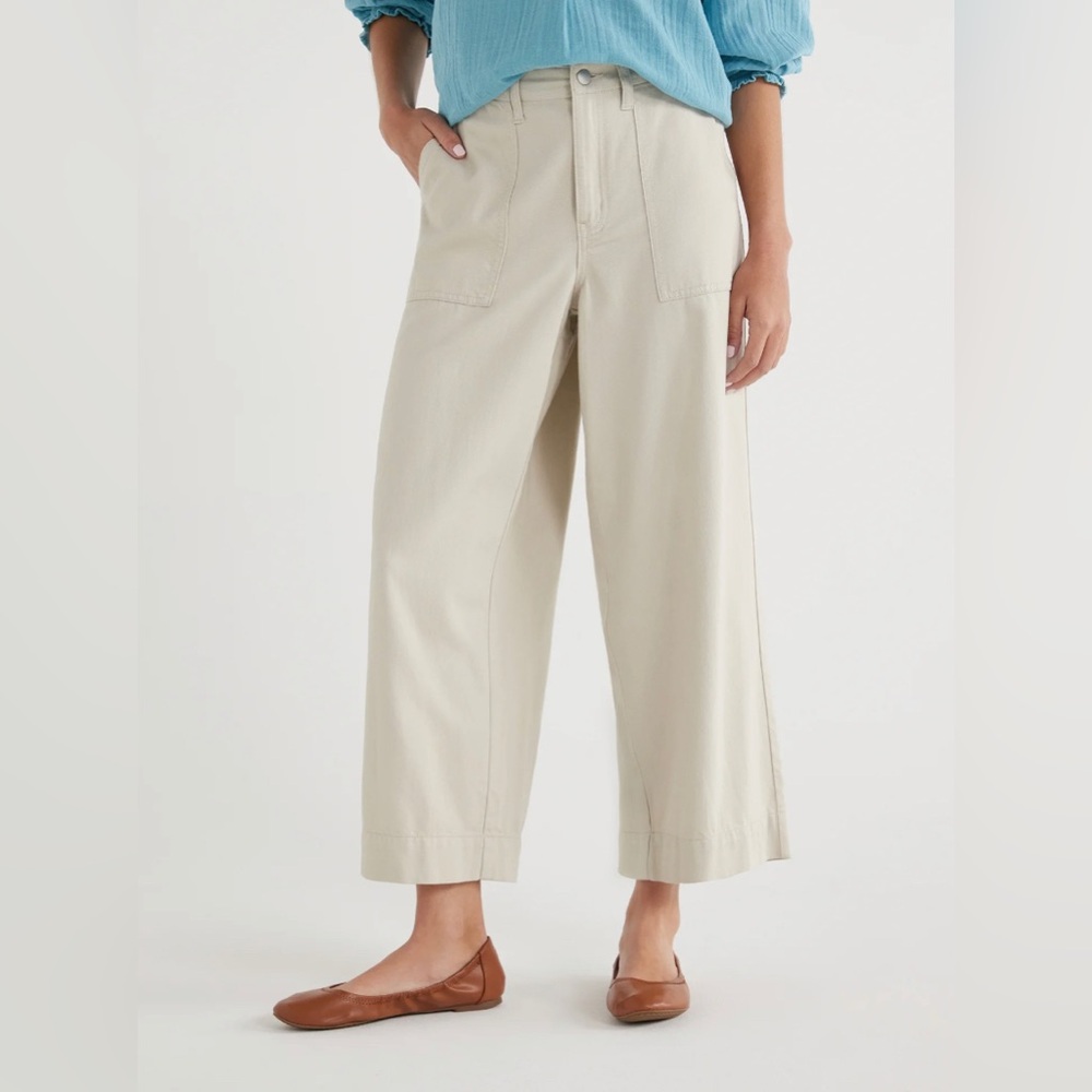 Women's Cropped Wide Leg Pants